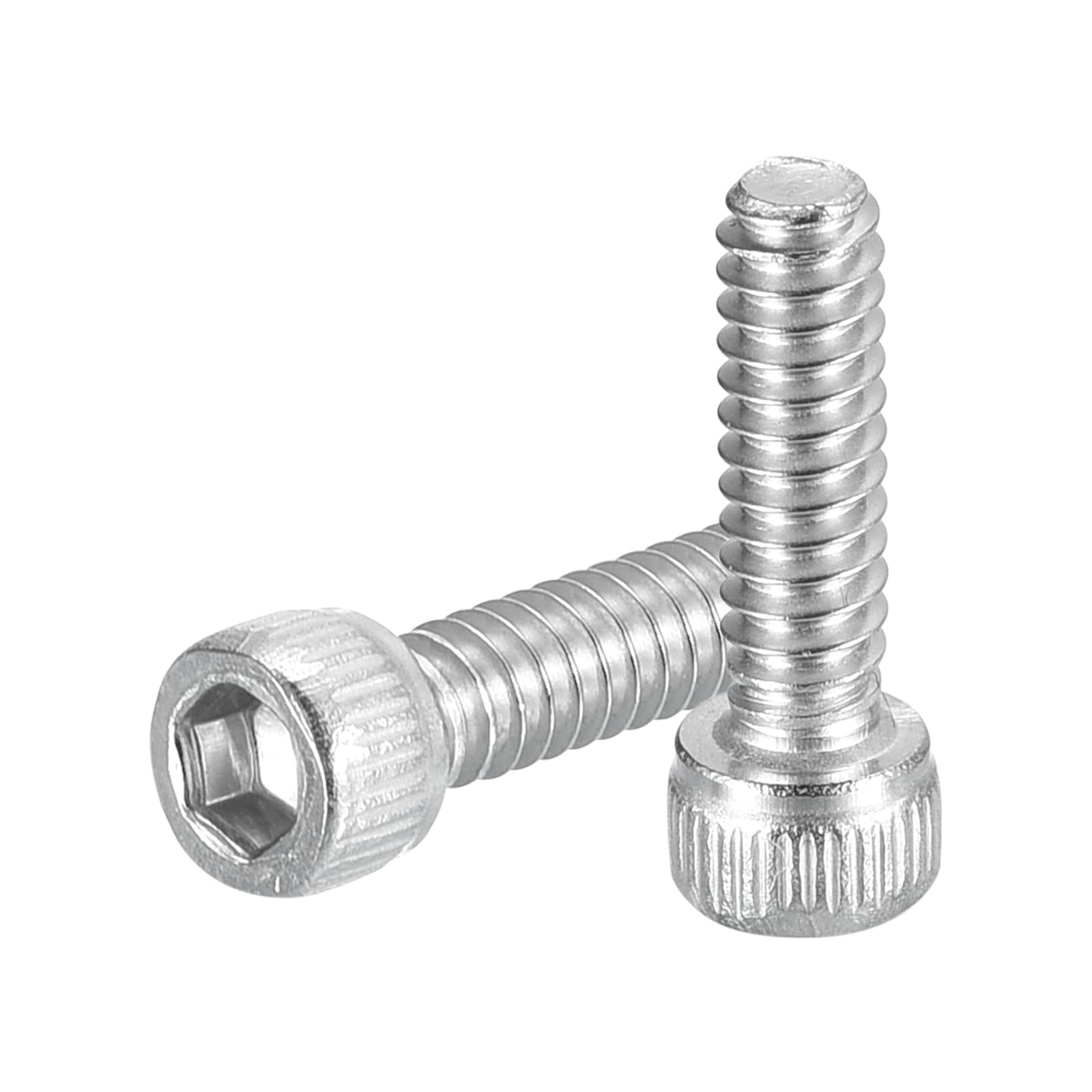 uxcell Hex Socket Bolts (#6-32x1/2"), 304 Stainless Steel Hex Socket Drive Screw, Silver Tone, 100 Pcs