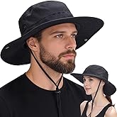 EINSKEY Cooling Sun Hats for Men Women, Wide Brim Bucket Hat UPF50+ UV Protection, Oversized Adjustable Ponytail Packable Hat