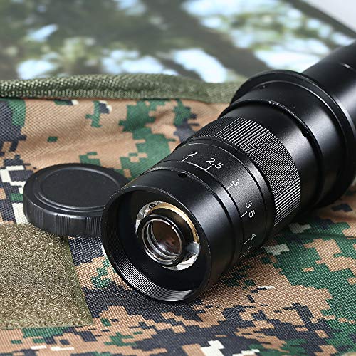 OWSOO CCD Industry Microscope Camera C-Mount Lens 10X-300X Camera Magnification Adjustable Zoom Eyepiece Magnifier Industrial Lens for LAB SMD PCB