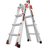 Little Giant Velocity, Aluminum Ladder, 18 ft Reach, 15417-001 | Telescoping Multi-Position Ladder with Extension, A-Frame, 90-Degree &amp; Trestle Modes, Tip &amp; Glide Wheels, 300 lbs. Rating