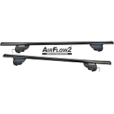 Malone AirFlow2 Universal Cross Rail Roof Rack-Black-58inches