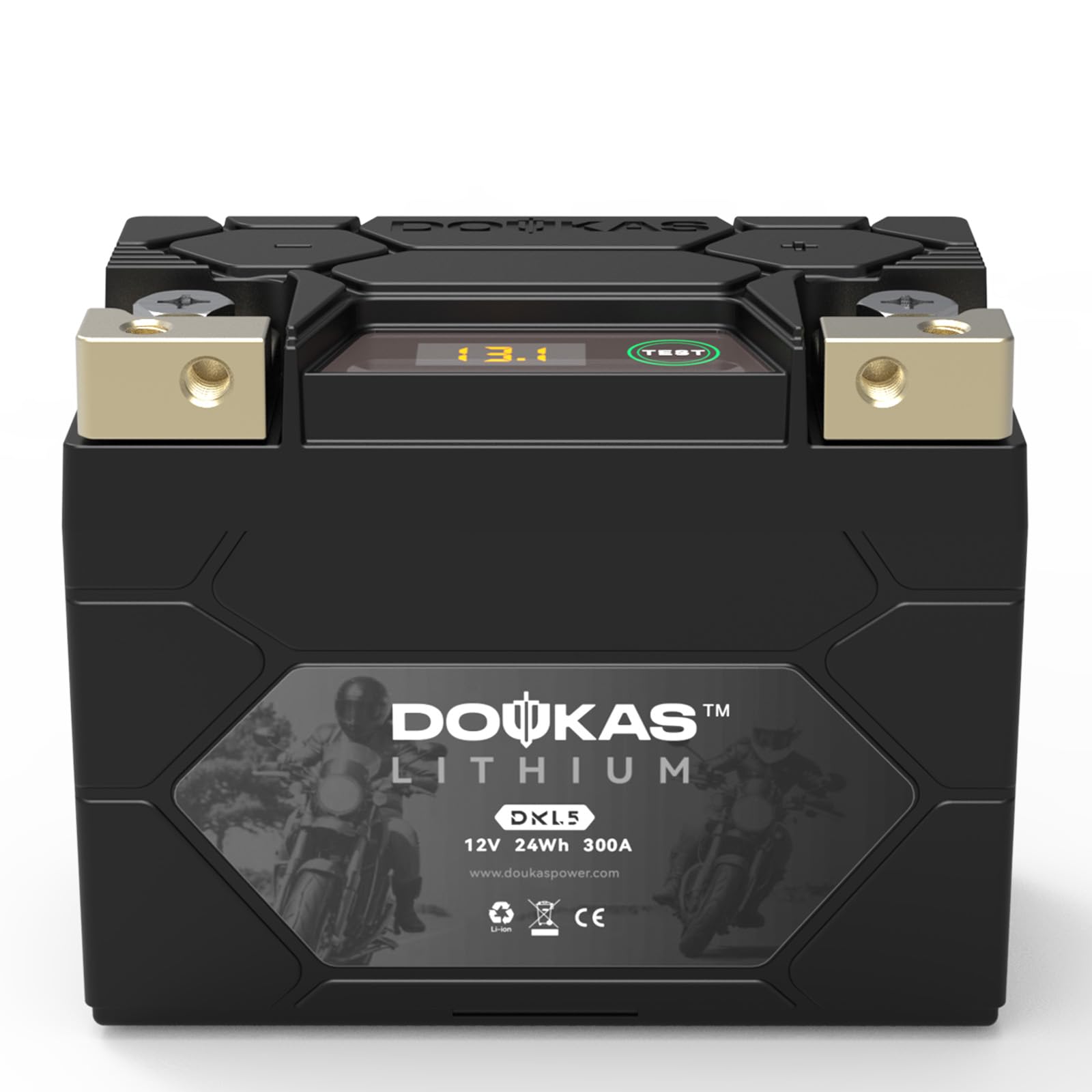Photo 1 of DOUKAS DKL5 300A LiFePO4 Motorcycle Lithium Battery, 12V 2Ah Powersports Battery, Compatible Jet Ski, Quad, Scooter, Generator Battery, Snowmobile