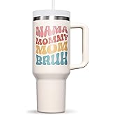 Gifts for Mom, Christmas Gifts from Daughter Son, 40 OZ Tumbler Best Birthday Gift for Mama Mother-in-Law Wife Mother Women, Mama Mommy Insulated Cup with Handle New Mom Gift for Wife from Husband