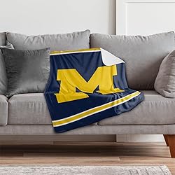 University of Michigan Primary Logo Stripes Sherpa