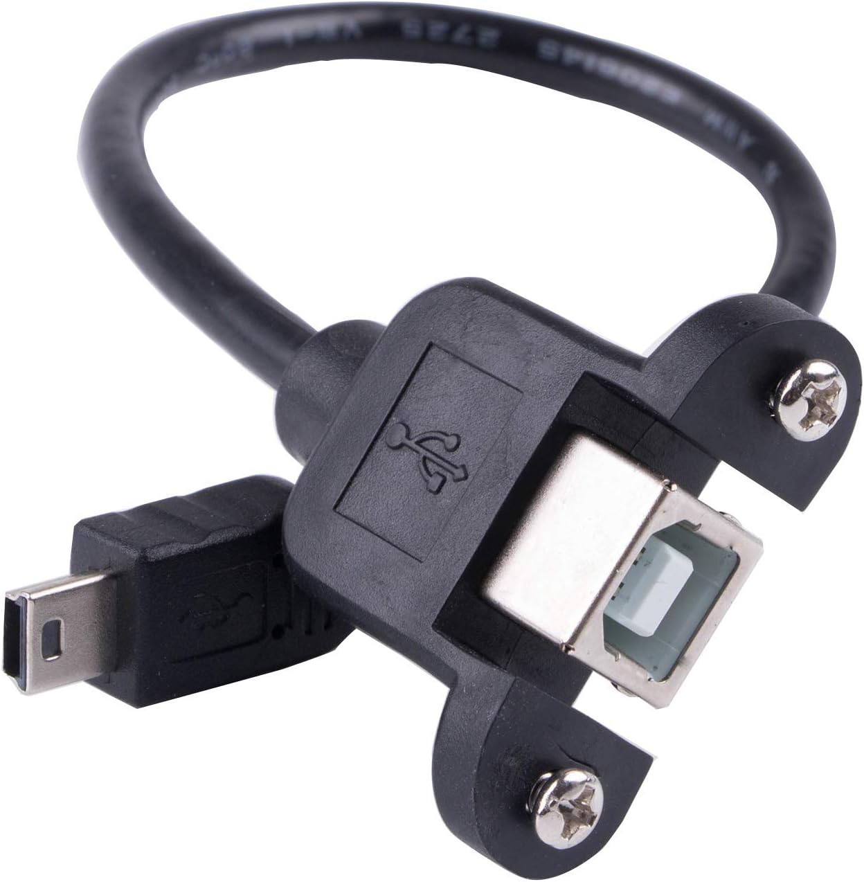 Amazon Mini USB USB 2.0 Type B メスソケットパネルマウントプリンターケーブル バルクヘッド延長ケーブル