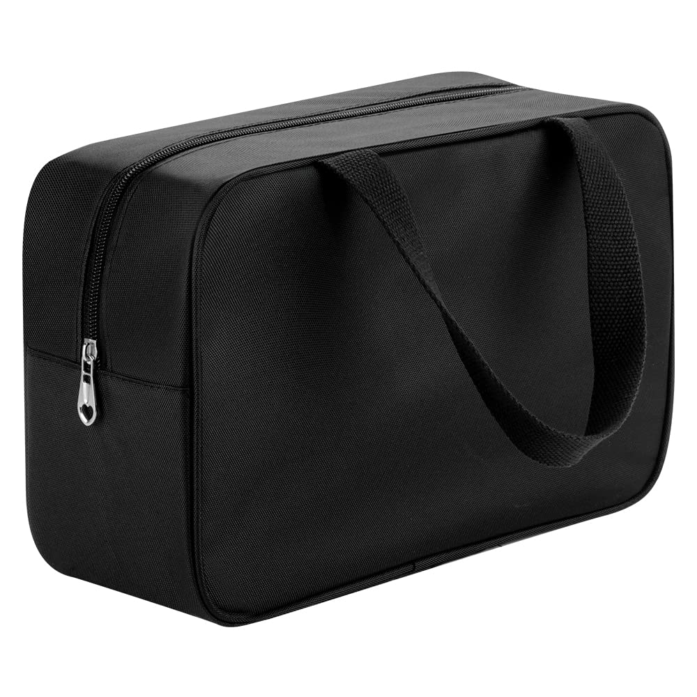HCFGS Full Size Toiletry Bag Hand-Held Large Cosmetic Bag Travel Makeup Bag Portable Large Wash Bag Waterproof Toiletry Kit Organizer for Women & Girl (Black)