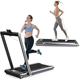 Treadmill Under Desk Walking Pad,2 in 1 Folding Treadmill for Home/Office with Remote Control and APP，Large Screen