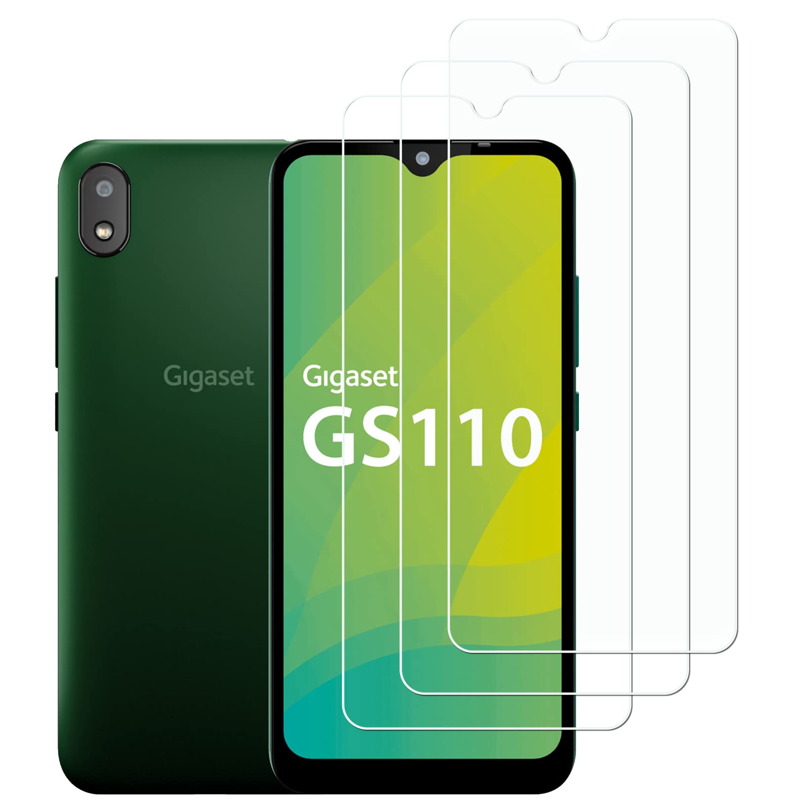 KELOLIN [Pack of 3] Tempered Glass Screen Protector for Gigaset GS110, 9H Hardness, Anti-Scratch, Anti-Bubble, HD Clear Screen Protector Compatible with Gigaset GS110