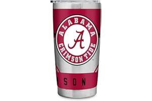 Rico Industries NCAA 20oz Stainless Steel Tumbler with Lid - Great For Coffee, Tea, Water or Cocktails