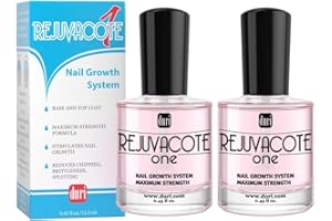 duri Rejuvacote 1 Nail Growth System – Original Maximum Strength Formula – Nail Strengthener and Nail Growth – Base and Top Coat – Pack of 2-0.45 fl. oz.