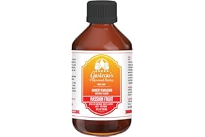 GUSTEAU’S PROFESSIONAL KITCHEN Gusteau's - Passion Fruit Flavor Bakery Emulsion, 4 fl oz (100ml) Alcohol Free, Sugar Free, Kosher (Passion Fruit)