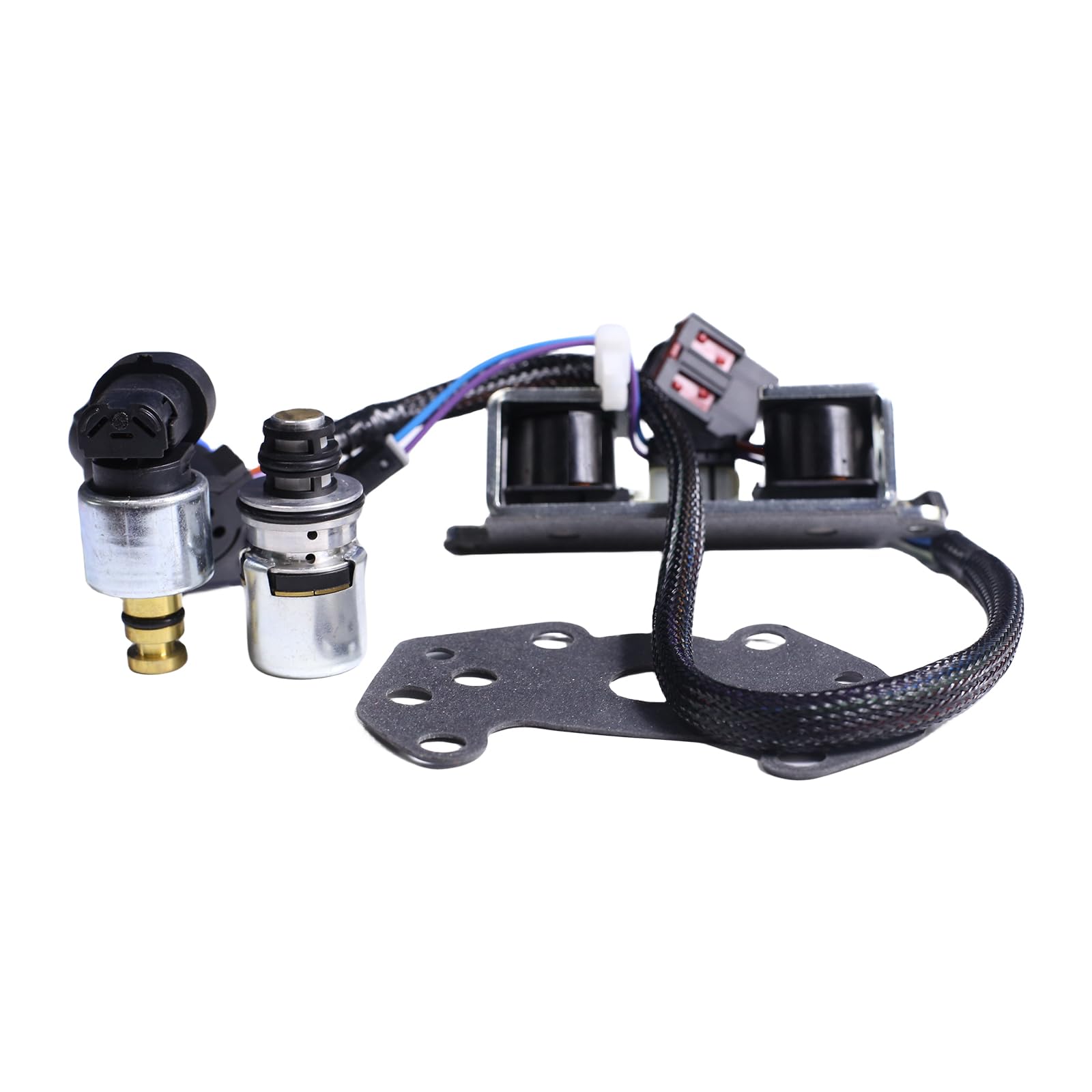 Photo 1 of A500 A518 42RE Solenoid Lock-up TCC Overdrive kit,Governor Pressure Transmission Solenoid with Gasket/Wire Harness Replacement for Dakota Durango Dodge 56027720+4617210+52118500-AB 2000-up