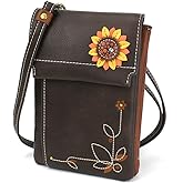 CHALA RFID Criss Crossbody Cell Phone Purse - Women Faux Leather Xbody Handbag with Adjustable Strap | RFID, Faux Leather, Adjustable Strap