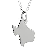 FashionJunkie4Life 925 Sterling Silver US States Pendant Necklaces