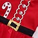 Christmas Baby Girls Long Sleeve Print Tutu Dress Red Crystal Princess Party Skirt Bodysuit (6-12Months, Red)