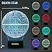Terrosol 3D Star Wars Lamp - Star Wars Gifts - 3 Pattern&1 Base - Star Wars R2-D2 - Star Wars Bb8 - Death Star Wars - Star Wars Light - Optical Illusion Led Light - Star Wars Lamp