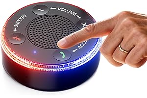 PebblePulse Phone Speaker Amplifier, External Ringer for Cell Phone with Loud Ringtone & LED Flash Alert, Answer Calls Directly - Ideal for Home Use, Elderly & Hearing Impaired