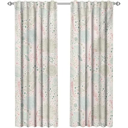 Amazon Com Shenglv Floral Curtains Small Window Vintage Soft