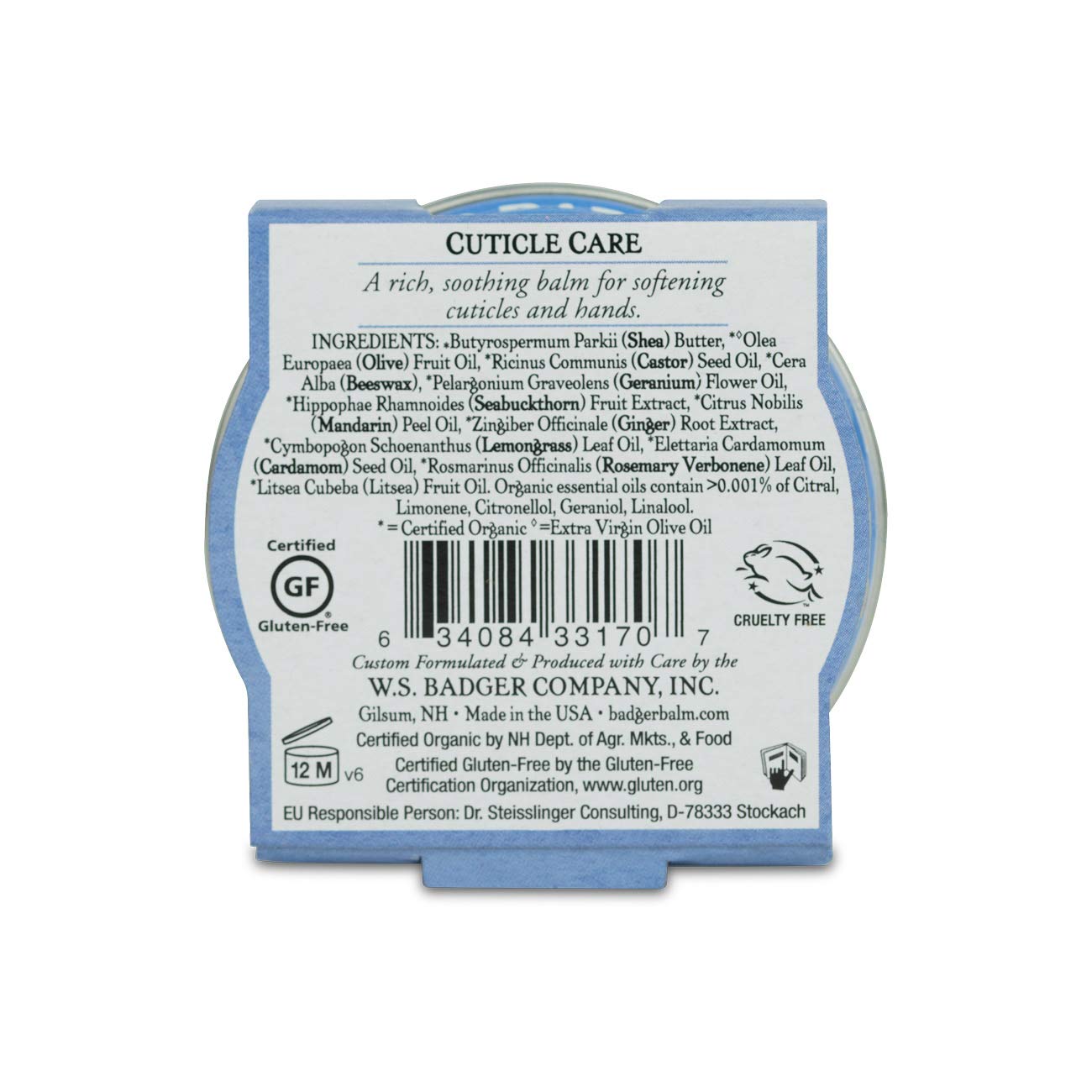 Badger - Cuticle Care, Soothing Shea Butter Cuticle Balm, Certified Organic, Nourish and Protect Cuticles and Nails, Fingernail Care, Protect Dry Splitting Cuticles, 0.75 oz (3 Pack): Beauty