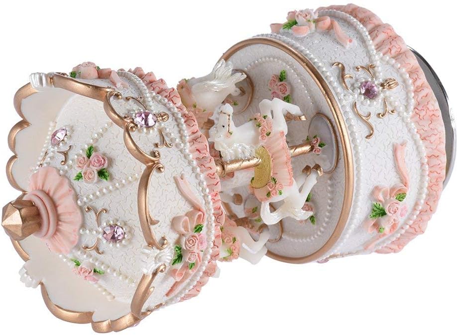 Musfunny Carousel Horse Music Box: Carousel Music Box for Kids with Color Changing LED Lights - Image 4