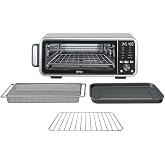 Ninja FT405CO 10-in-1 Digital Air Fry Oven with Extra Large Capacity, Flip Up and Away, Stainless Steel Body, and Temperature Control (Renewed)
