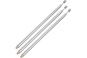 Kecung Telescopic Antennas 3 x 43.5cm Length 4 Sections RC Remote Controls Silver
