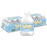 SPLASH REFRESHER Flavored Water Bottles, Lemon Flavor - 24 Pack | Refreshing Flavored Bottled Water with Electrolytes - Zero Sugar &amp; Zero Calories - 8 Fl Oz