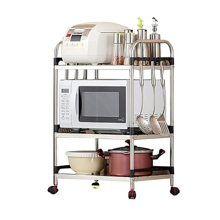 Carro De Almacenamiento De Cocina Acero Inoxidable De 3 Niveles ...