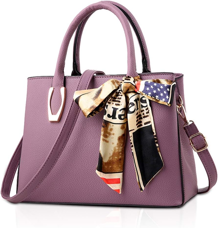NICOLE & DORIS Fashion Women Top-Handle Handbag Synthetic Leather Bowknot Shoulder Bag