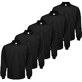 LeeHanTon Men's Long Sleeve Polo T-Shirt Gym Pack Tactical Golf Shirts Moisture Wicking Quick Dry Shirts UPF 50+