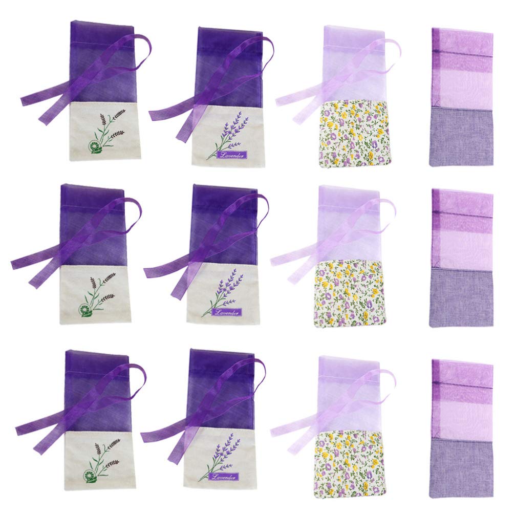 24Pcs Empty Lavender Bags Lavender Sachets Bag Cotton Bags Organza Gauze Bags Fragrance Pouch Bags Home Fragrance Supplies