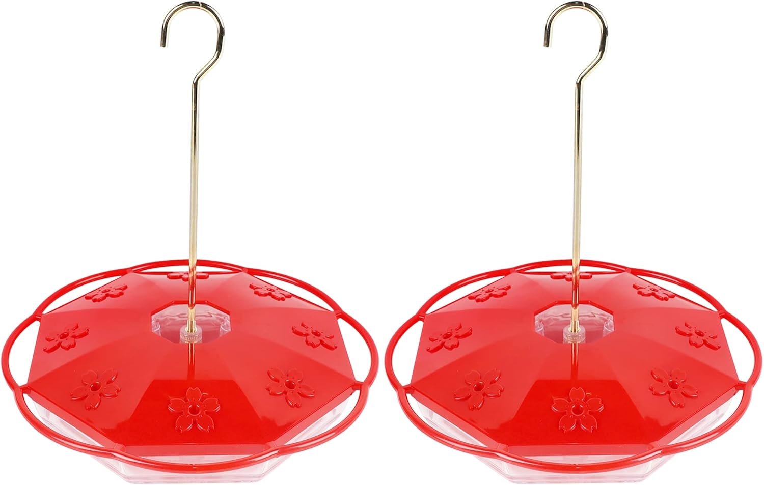 Backyard Birding & Wildlife - Juegoal 2 Pack Hummingbird Feeders for Outdoors Hanging, 16oz Hummingbird Feeder with 8 Feeding Ports, Ant Proof Easy to Clean & Refill