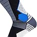 Pure Athlete Compression Ski Socks Merino Wool – Thermal Warm Socks for Skiing, Snowboarding, OTC (1 Pair - Black/Blue, Large)
