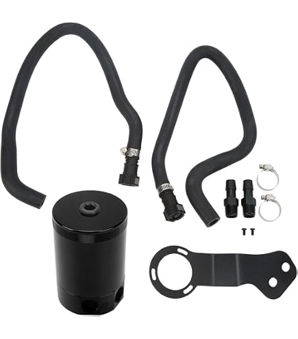 Aramox Aluminum Oil Catch Can Kit For Camaro SS 6.2L 2016 & Up - Red Baffled Oil Separator