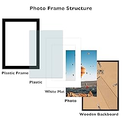 JCJMY 5.8x8.3 A5 Picture Frame Set of 6 Black with