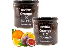 DIVINA Orange Fig Spread Jam, 9 Ounces (2-Pack)