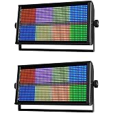 MINGJIE 500W RGBW LED Strobe Light, DMX512 Stage Blinder | 960 LEDs, 8-Segment Pixel Control, Wash Effect, Sound Activated for DJ Gigs, Clubs, Parties, Weddings and Stage Events