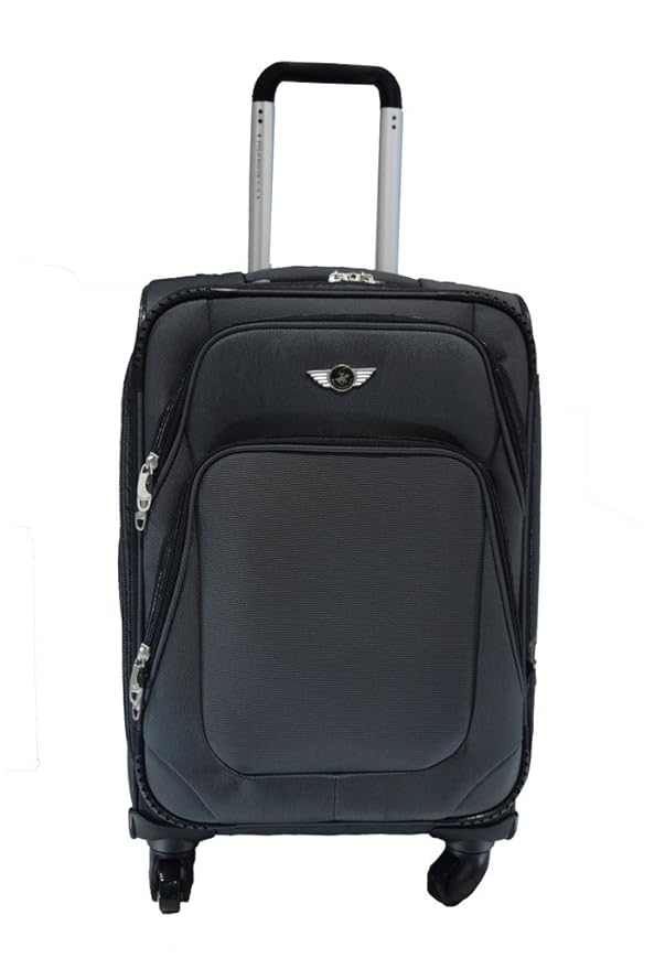 Buy Polo House USA 4Wheel Luggage Trolley Travel Bag, Gray Colour