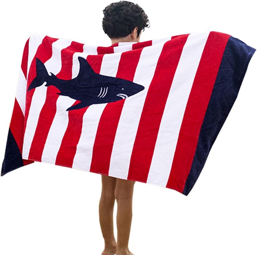 VLENIEN Children Adult Cartoon Beach Towel Cotton Bath Towel Home Travel Blanket