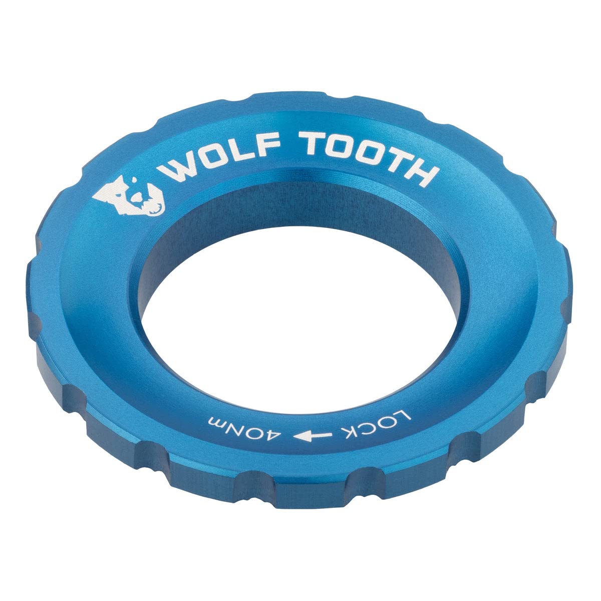 Wolf Tooth | Centrelock Rotor Lockring Blue | Customisable Bike Accessories And Components Precision Engineered