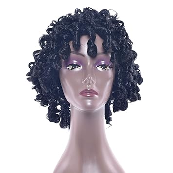 Amazon Com Red Black Synthetic Hair Wigs Afro Curly Hair Heat