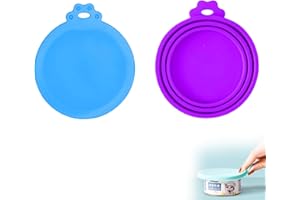 SHELDAMY 2 Pack Pet Food Can Lids, Keep Food Fresh Universal Silicone Can Covers Fit All Standard Size for Dog Cat Food Can Top