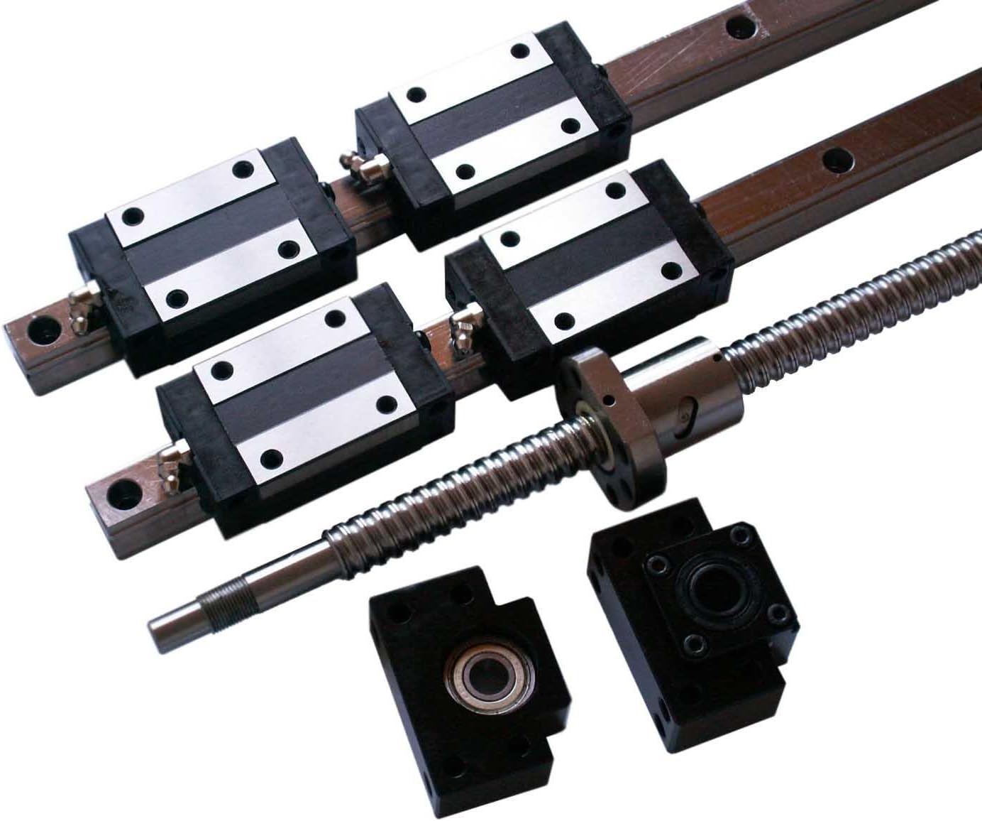 Joomen CNC 20MM Linear Guideway rail RM2005 ballscrew 700MM Linear Motion Kit