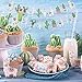 Boao 3 Pcs Llama Party Supplies Llama Cactus Banner Garland Llama Party Decoration Cactus Banner for Mexican Fiesta Llama Themed Birthday Graduation Cinco de Mayo Hawaiian Party Supplies