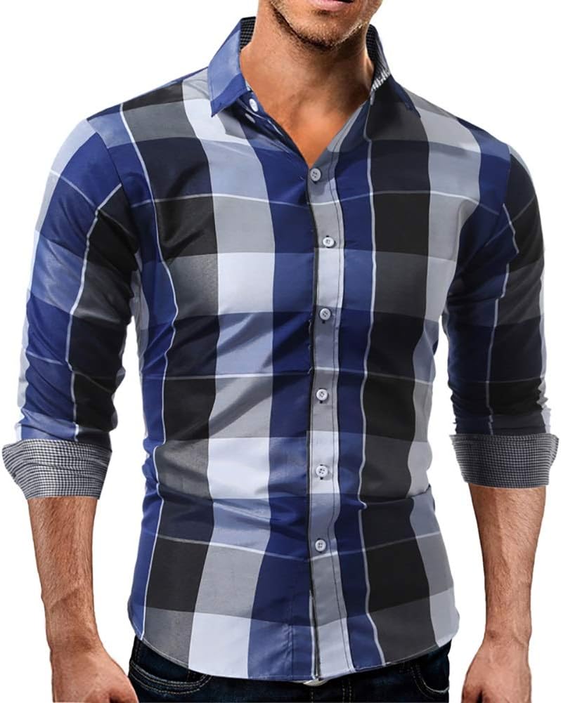 Amazon Com Men S Shirt Autumn Winter Mens Casual Business Shirt