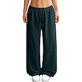 Baggy Wide Leg Sweatpants Women Lightweight Low Rise Sweatpants with Pockets Spring Comfy Yoga Pants Cotton Joggers