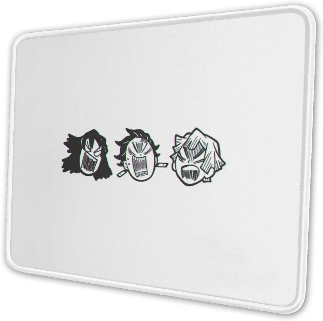 Anime Demon Kimetsu No Yaiba Kamado Tanjiro & Zenitsu Agatsuma & Inosuke Hashibira Gaming Mouse Pad, Desk Mat Non-Slip Rubber Stitched Edges (4 Size)