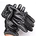 Mens Luxury Touchscreen Italian Nappa Genuine Leather Winter Warm Gloves for Texting Driving Cashmere Lining Blend Cuff (L-8.9'', Black)