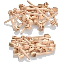50 Pcs Wooden Honey Dipper Stick Collecting Dispensing