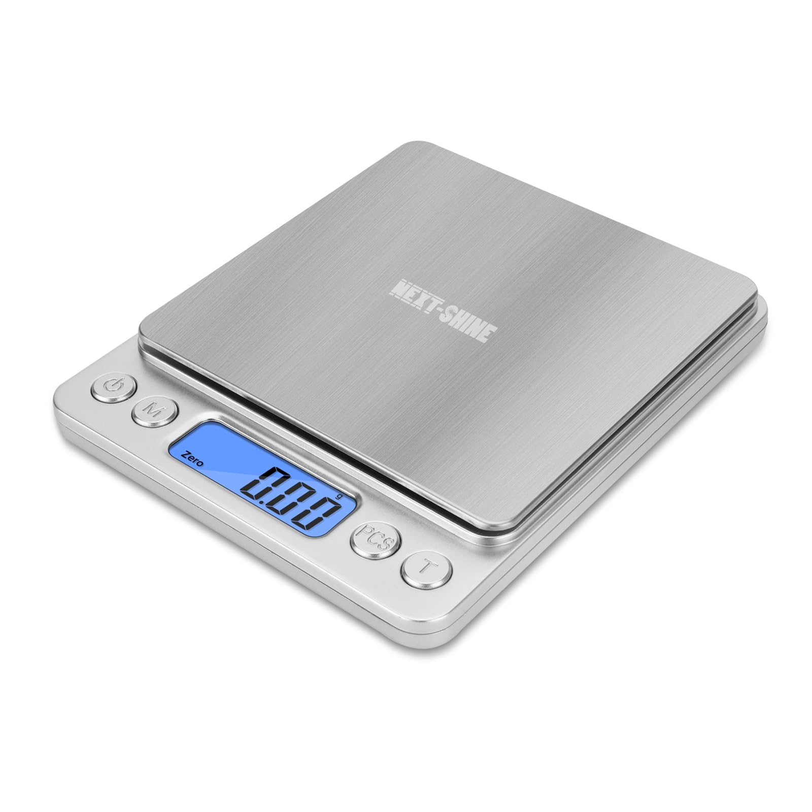 Photo 1 of NEXT-SHINE Gram Scale, Digital Pocket Scale Portable Mini Size 500g x 0.01g with Back-Lit LCD Display Stainless Steel Platform Grams Ounces for Coffee Brewing Jewelry Cooking Baking